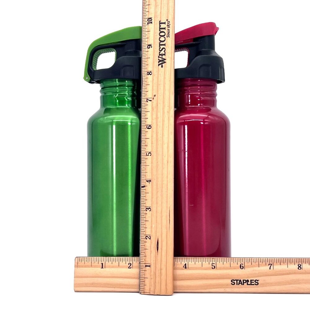 Cool Gear Stainless Steel Water Bottles 2-Pack 650ml BPA Free Holiday Red Green - Picture 5 of 14